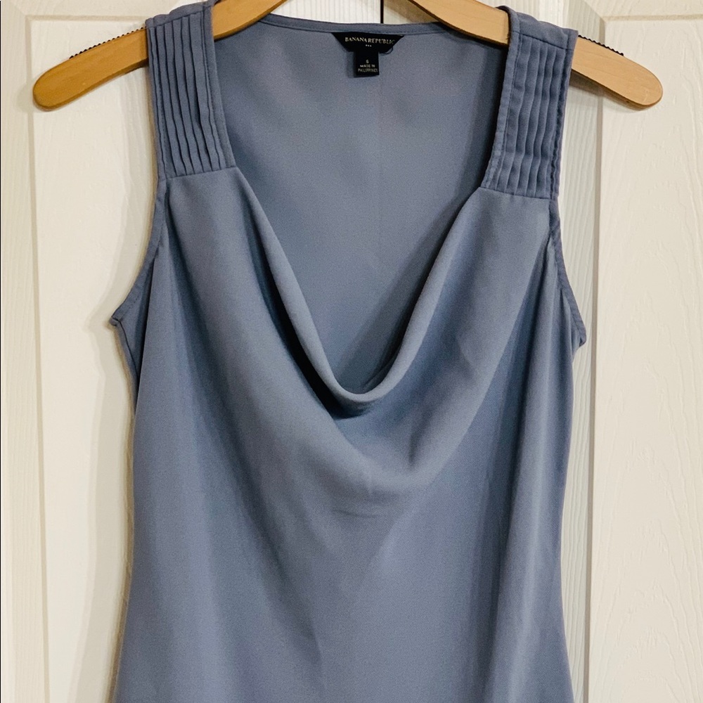 Banana Republic factory cowl neck gunmetal top